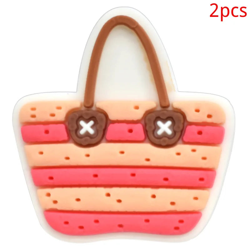 "Summer EVA Beach Bag Charms – Oversized Buckle Accessories for Bogg Tote Bags, DIY Decorative Pendants for Women & Travel Gifts"