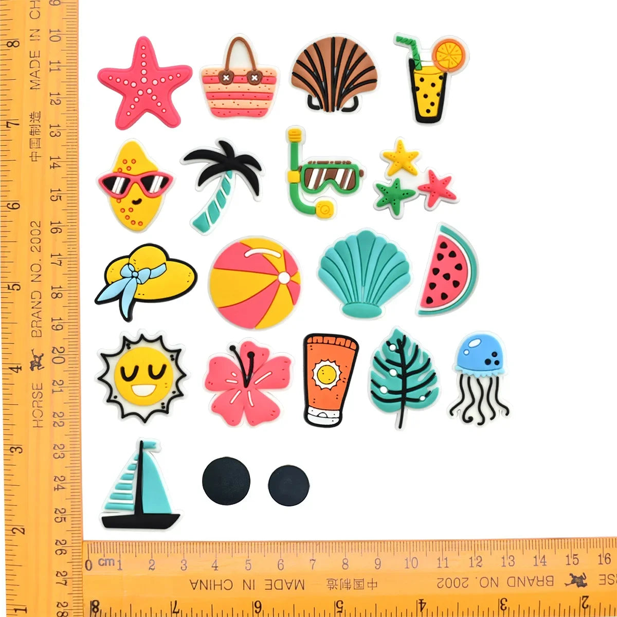 "Summer EVA Beach Bag Charms – Oversized Buckle Accessories for Bogg Tote Bags, DIY Decorative Pendants for Women & Travel Gifts"