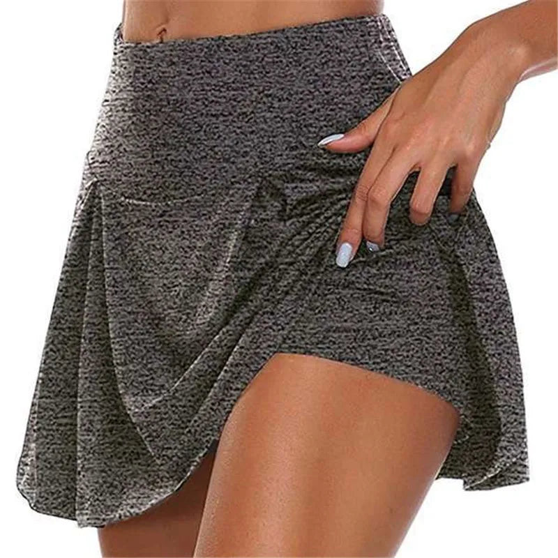 SSummer Women’s Sports Skirt – High Waist Quick-Dry Tennis Skirt with Built-In Shorts for Fitness