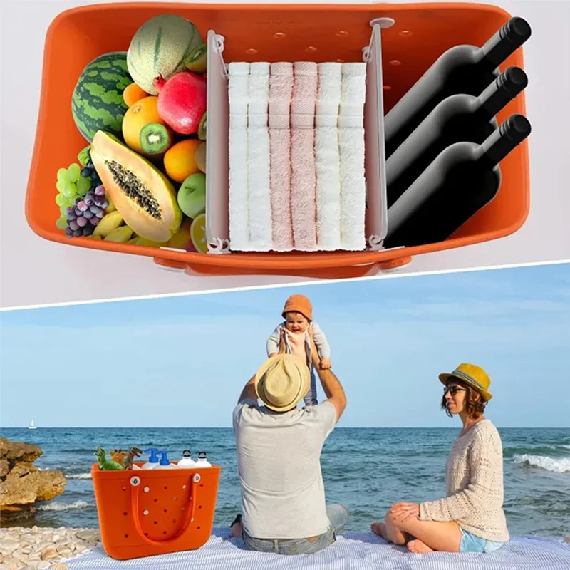 Bogg Bag Divider Trays for Large X – EVA Plastic Organizer Inserts, Adjustable Storage Dividers (2 Pack, White)