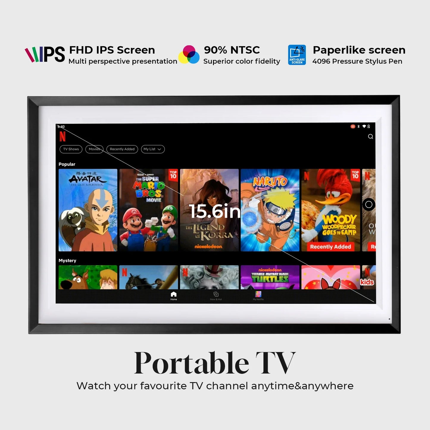 15.6” Smart Display Canvas – Touchscreen Family Calendar, Home Hub & Music Frame with Google Assistant