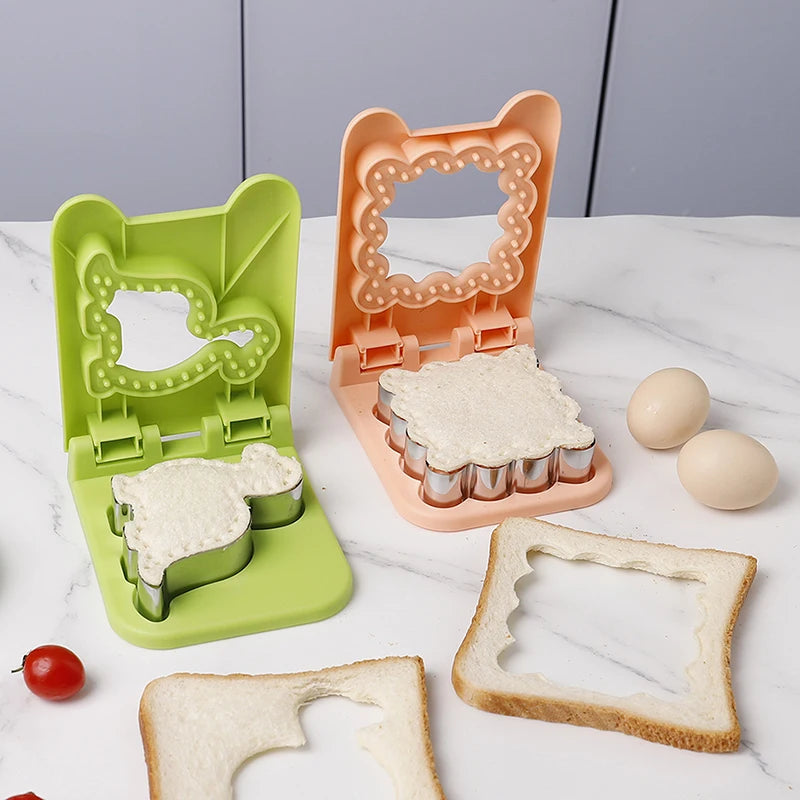 Easy Sandwich Sealer -Round Sandwich Cutter Sealer For Kids Lunch Boxes 2-in-1 Sandwich Maker Ideas For School Lunches Bento