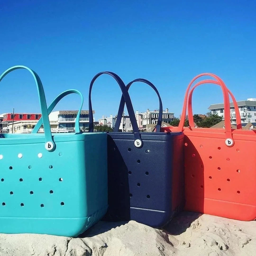 Luxury EVA Beach Tote Bag for Women – Waterproof Rubber Handbag, Large Capacity Picnic & Travel Storage Basket (M/L/XL Sizes)