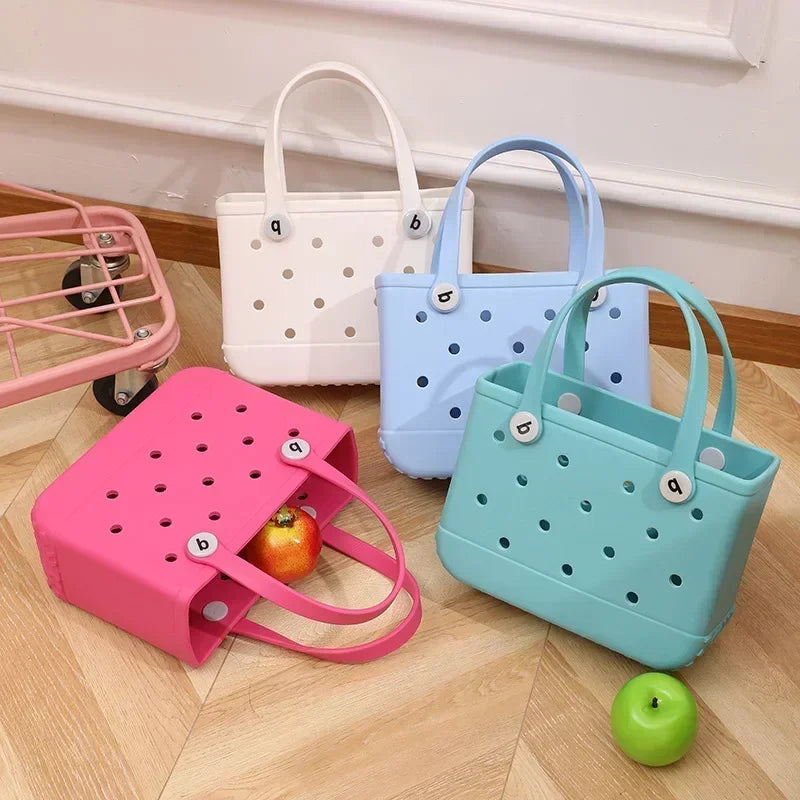 Mini EVA Waterproof Tote – Kids’ Beach, Picnic & Everyday Jelly Bag