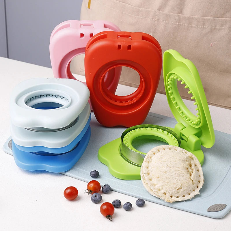 Easy Sandwich Sealer -Round Sandwich Cutter Sealer For Kids Lunch Boxes 2-in-1 Sandwich Maker Ideas For School Lunches Bento