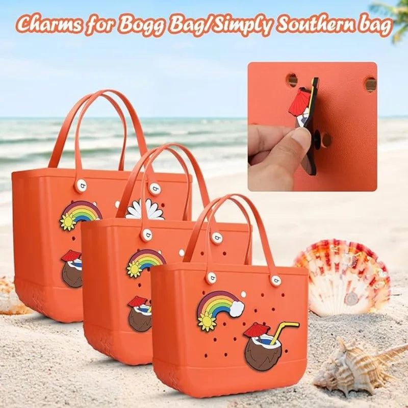 Mom Life Charms for Bogg Bag Beach Tote Bag PVC Cute Accessories for Bogg Bag/Simply Southern All Size DIY Decoration Charms